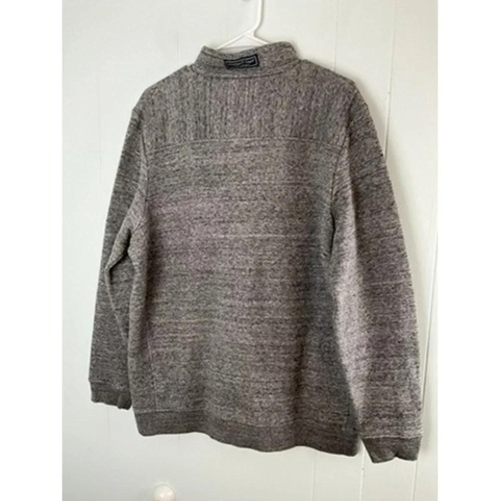Vineyard Vines Mens Gray Heathered Quarter Zip Pullover Sweater 1K001981 Large